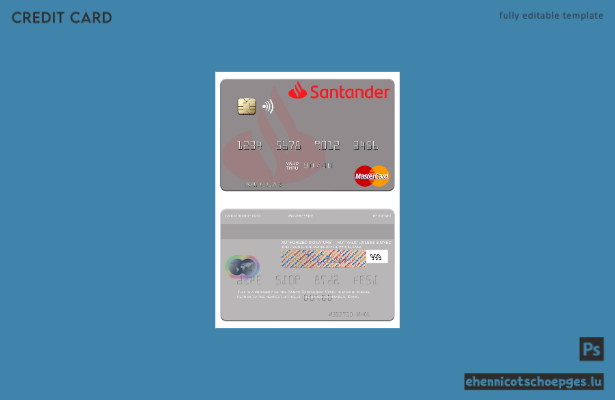 Spanien Banco Santander Mastercard Beispielvorschau